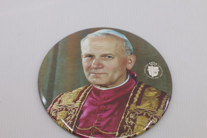 Pope John Paul II 6” Large Pinback Button Canada 1984 Papal Visit Commemorative