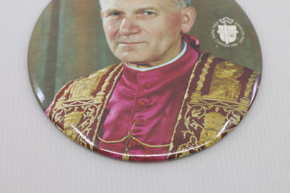 Pope John Paul II 6” Large Pinback Button Canada 1984 Papal Visit Commemorative