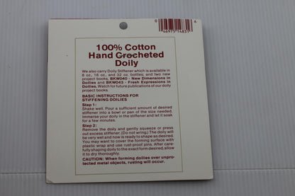 Vintage 4” Pineapple Doily – 100% Cotton Hand Crocheted – Liwang’s – New on Card