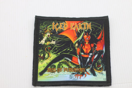 Iced Earth Days of Purgatory Black Border Woven Band Patch