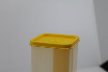 Vintage Kraft Velveeta Plastic Storage Container with Yellow Lid