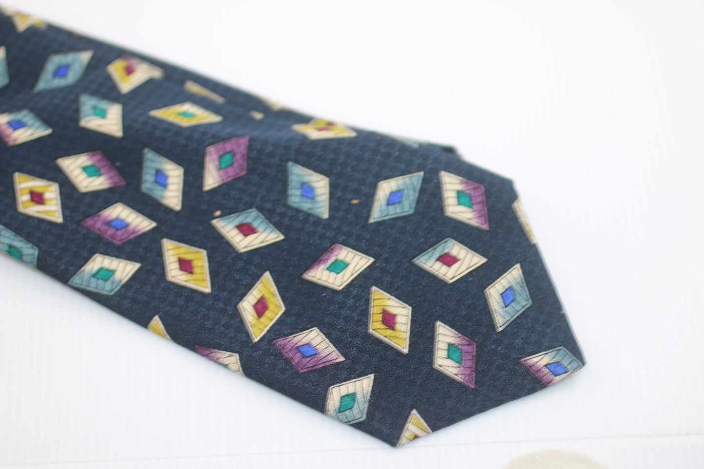 tIE 100% PES Carlo Margo made in Belgium diamond logo