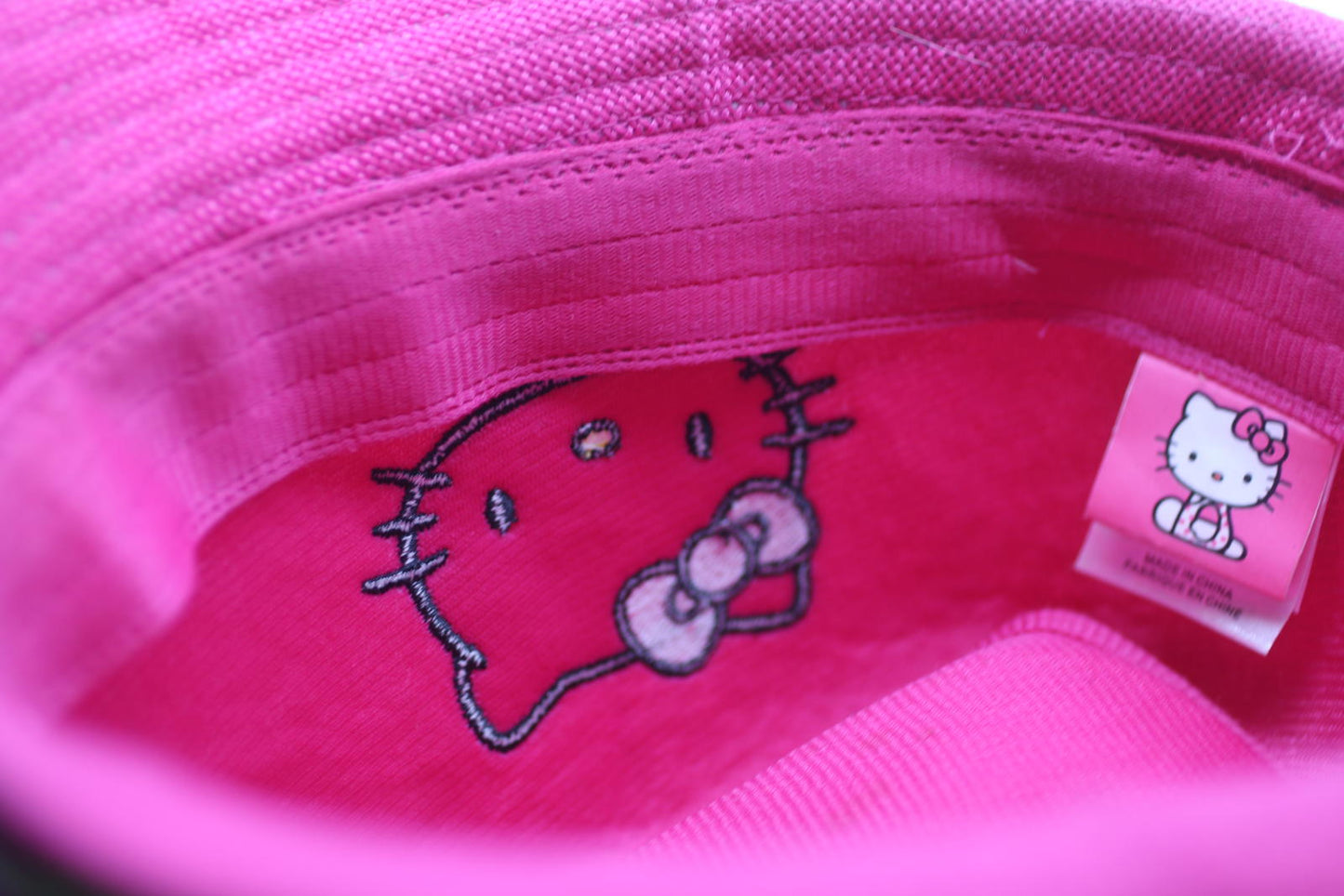 Hello Kitty Pink Fedora Hat with Multicolour Braided Band
