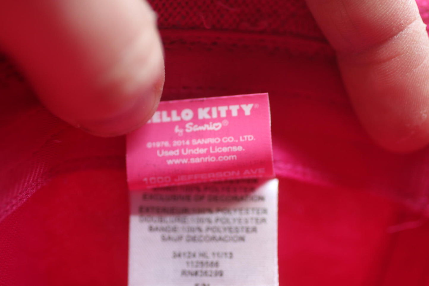 Hello Kitty Pink Fedora Hat with Multicolour Braided Band
