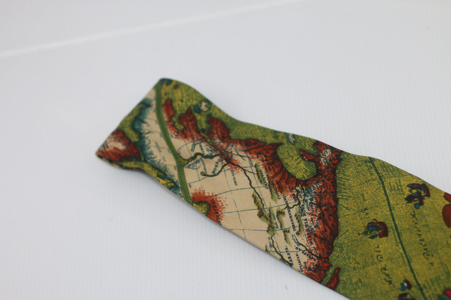 Tie 100% Seta soie Silk made in iTaly Hugo Boss Map