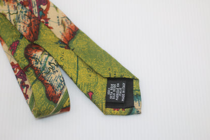 Tie 100% Seta soie Silk made in iTaly Hugo Boss Map