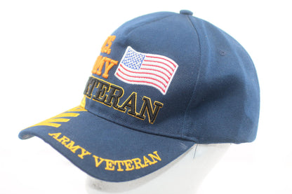 U.S. Army Veteran Embroidered Navy Blue Cap