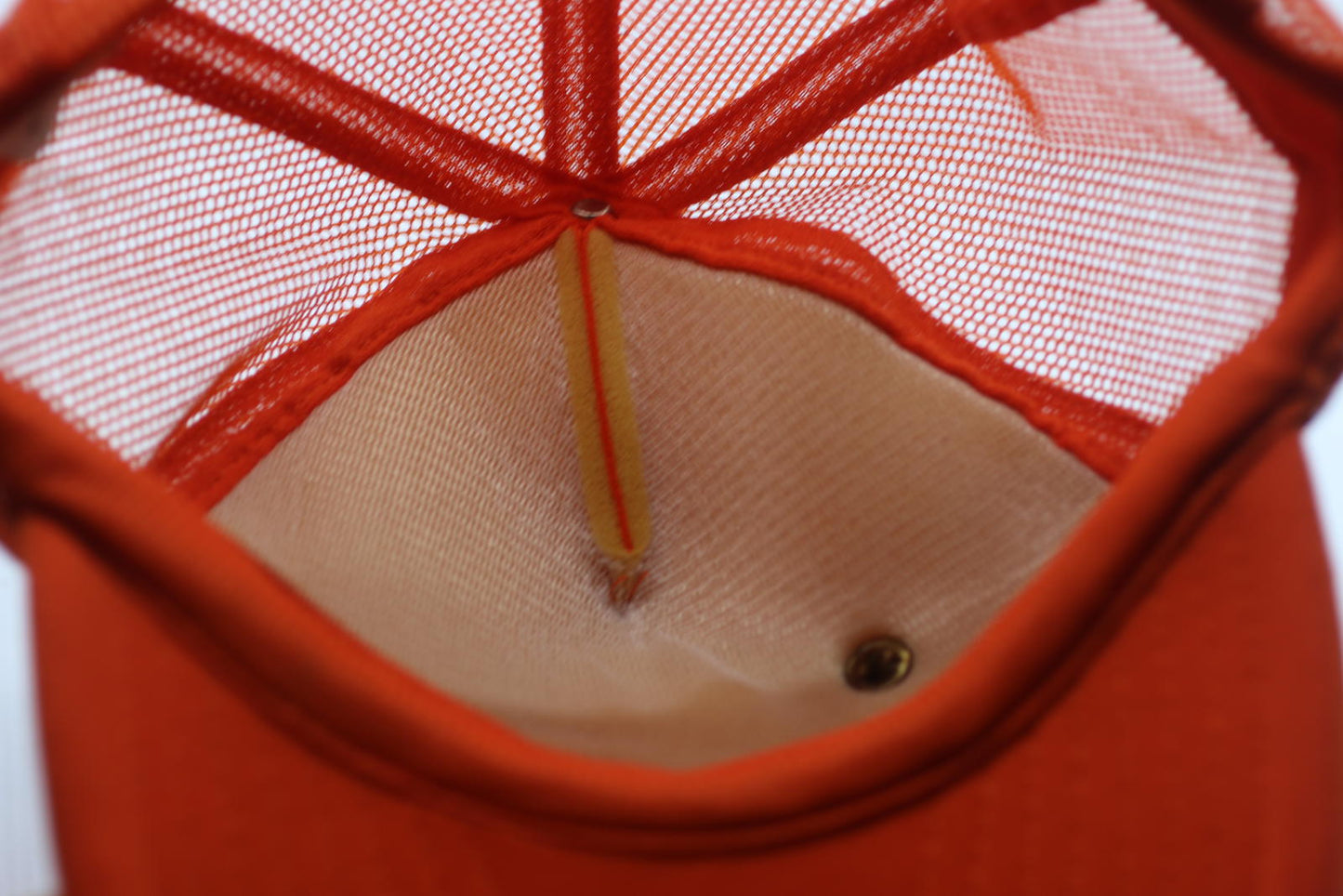 Vintage AAA School Safety Patrol Orange Mesh Cap with Pin