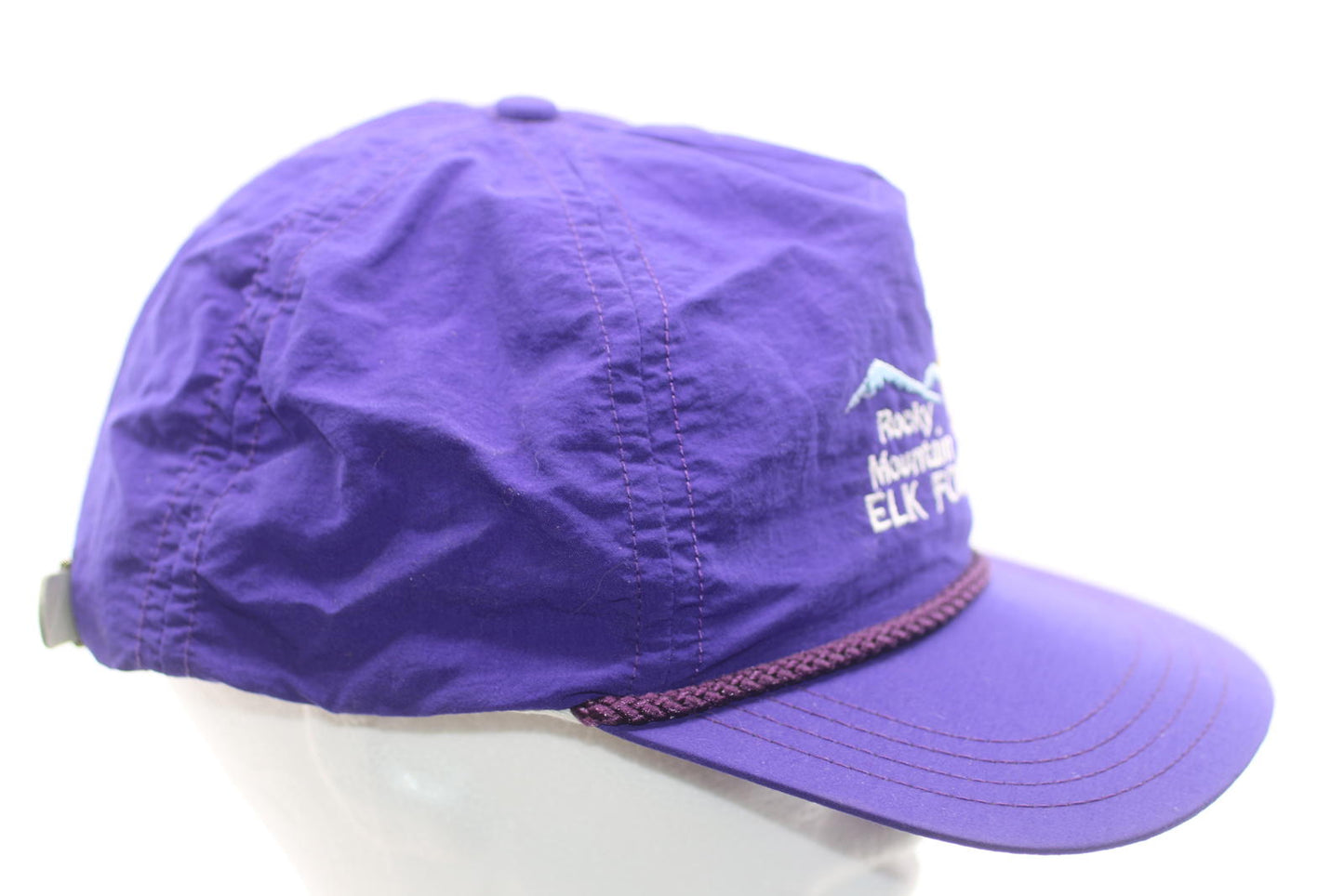 Vintage Rocky Mountain Elk Foundation Purple Rope Cap Logo