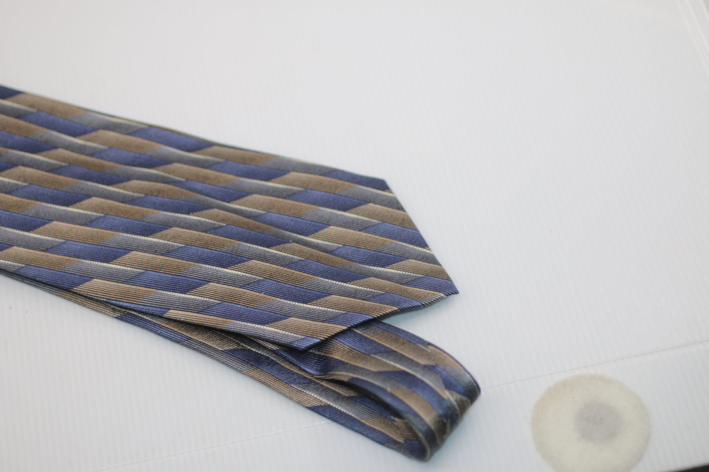 Georgio Blue, grey rectangle logo tie