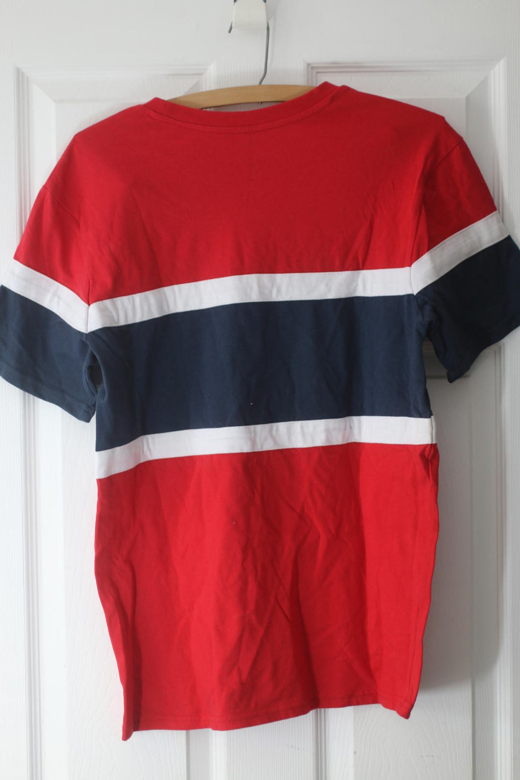 Dickies Red and Navy Logo T-Shirt SIZE: Medium