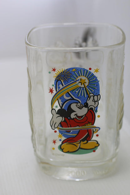 Walt Disney World EPCOT 2010 Mickey Mouse Souvenir Glass Fantasia2000 McDonald's