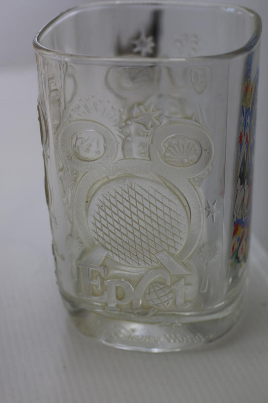 Walt Disney World EPCOT 2010 Mickey Mouse Souvenir Glass Fantasia2000 McDonald's