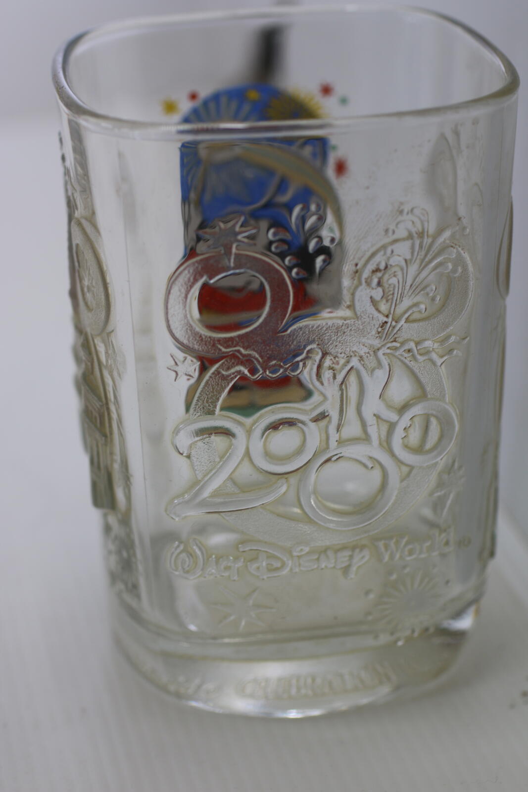 Walt Disney World EPCOT 2010 Mickey Mouse Souvenir Glass Fantasia2000 McDonald's