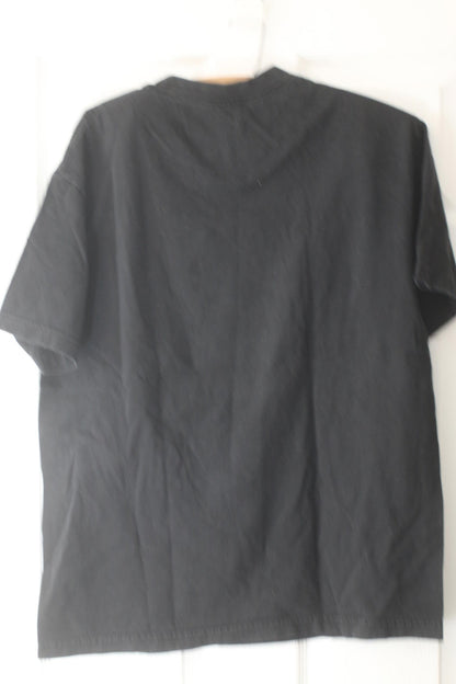 tar Wars Graphic T-Shirt Black Darth Vader Faded Print Large