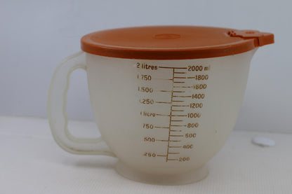 VTG 1977 Tupperware Measuring Bowl Mix N Store 4 Cup 1288-5 With Lid
