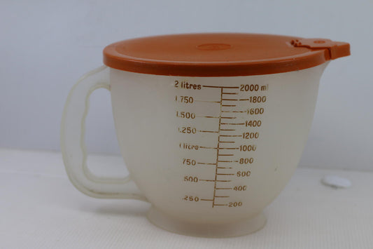 VTG 1977 Tupperware Measuring Bowl Mix N Store 4 Cup 1288-5 With Lid
