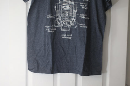 Grey/Blue R2-D2 Star Wars Graphic T-Shirt Size: Large