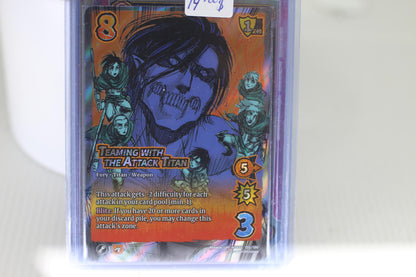Attack on Titan Trading Card - Teaming with The Attack Titan Universus FOIL