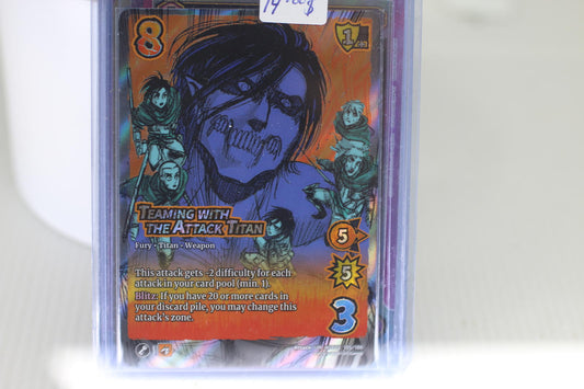 Attack on Titan Trading Card - Teaming with The Attack Titan Universus FOIL