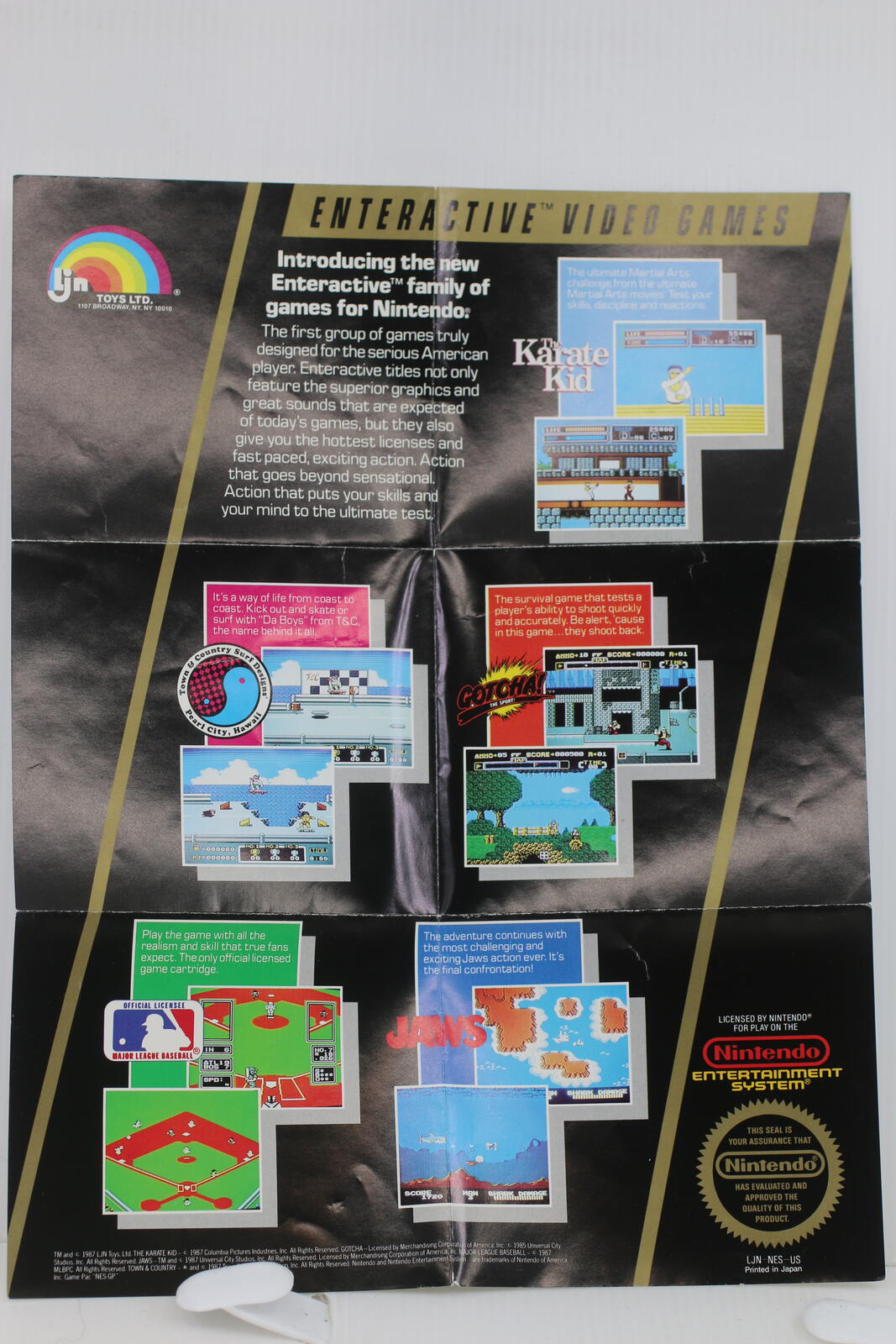 Vintage Nintendo Entertainment System (NES) Interactive Video Games Poster