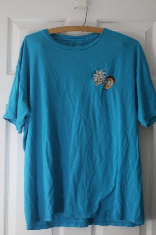 Rick & Morty Embroidered Faces T-Shirt – Adult Swim Jack of All Trades Men’s XL
