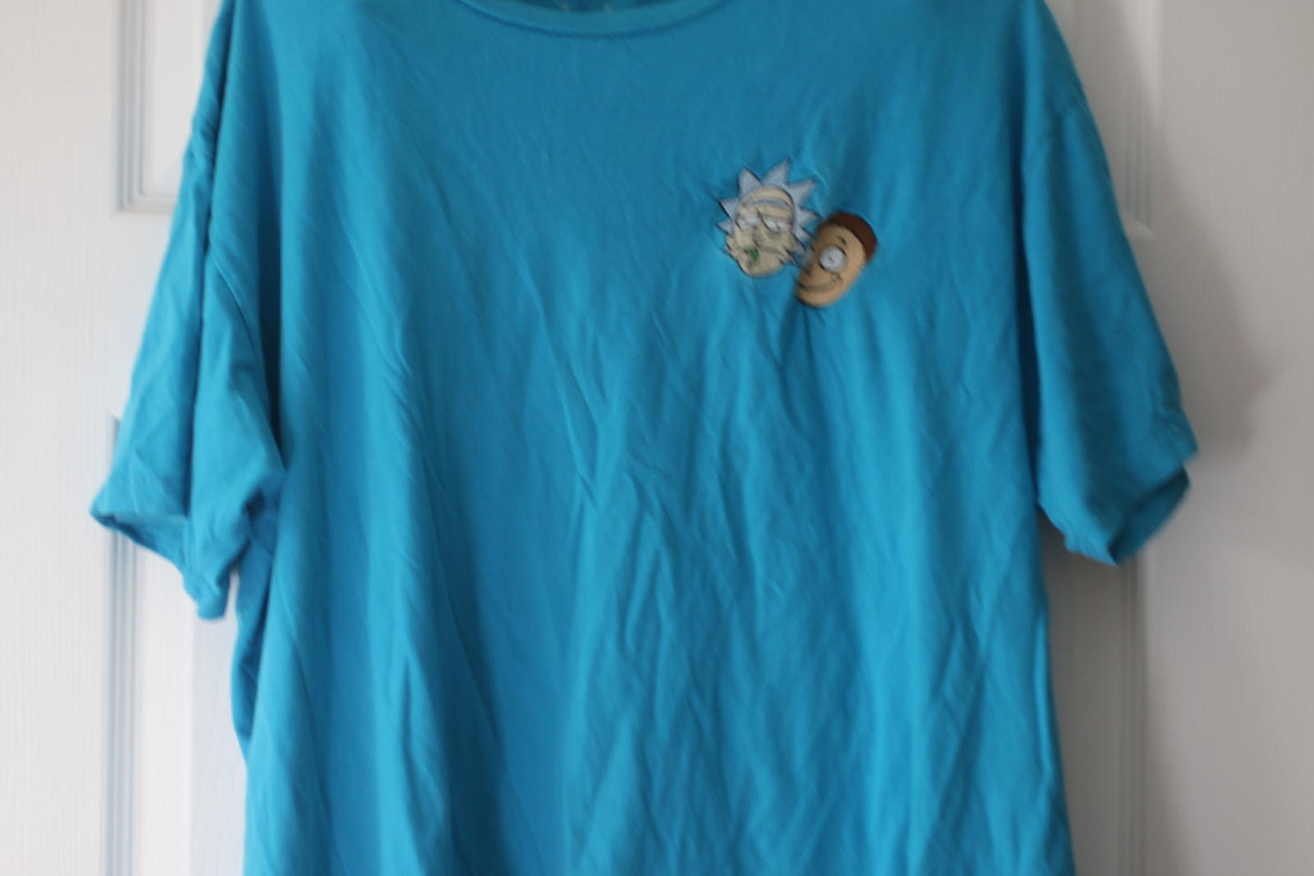 Rick & Morty Embroidered Faces T-Shirt – Adult Swim Jack of All Trades Men’s XL