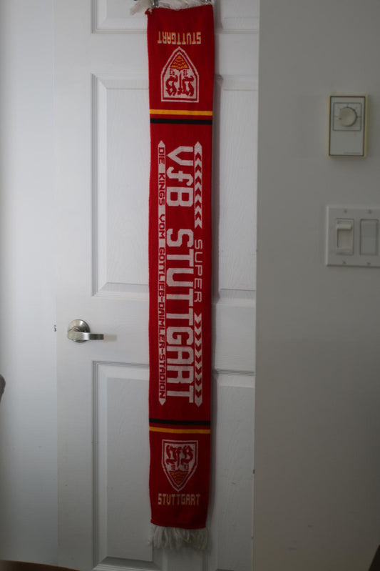 VfB Stuttgart Scarf – “Die Jungs vom Cannstatter Wasen” Red Knit Football Schal