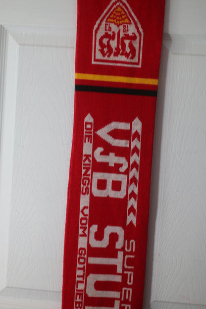 VfB Stuttgart Scarf – “Die Jungs vom Cannstatter Wasen” Red Knit Football Schal