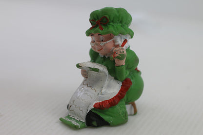 Vintage 1980 W Berrie Christmas Mrs Claus Figure  pvc rare toy