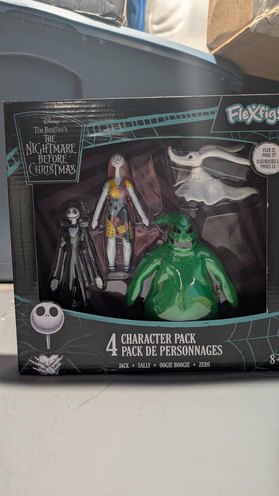 Flexfigs Nightmare Before Christmas 4 Character Pack - Jack, Sally, Oogie Boogie