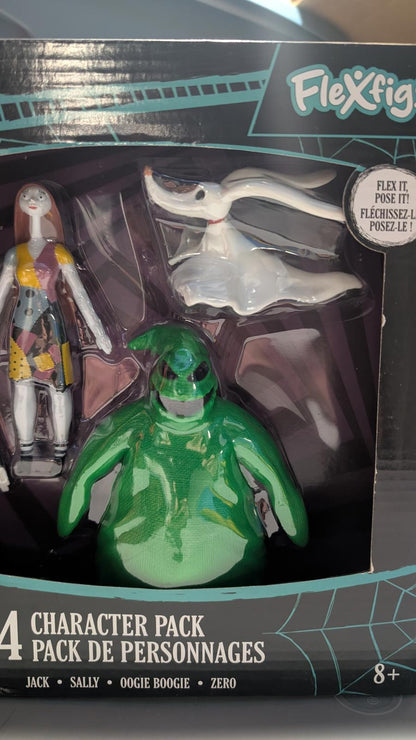 Flexfigs Nightmare Before Christmas 4 Character Pack - Jack, Sally, Oogie Boogie