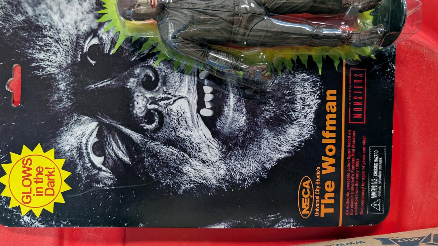 Universal Monsters The Wolfman Retro Glow in the Dark 7in. Action Figure NECA