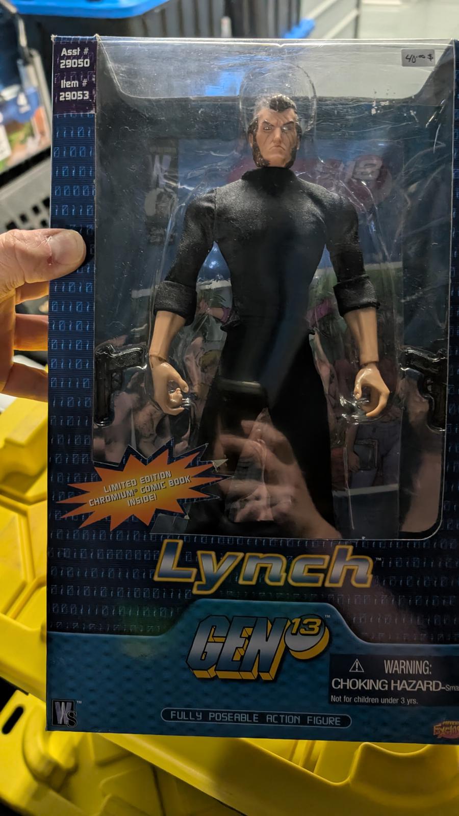 Gen 13: Lynch Action Figure, includes Chromium Comic Book, 1999, NIB, WildStorm