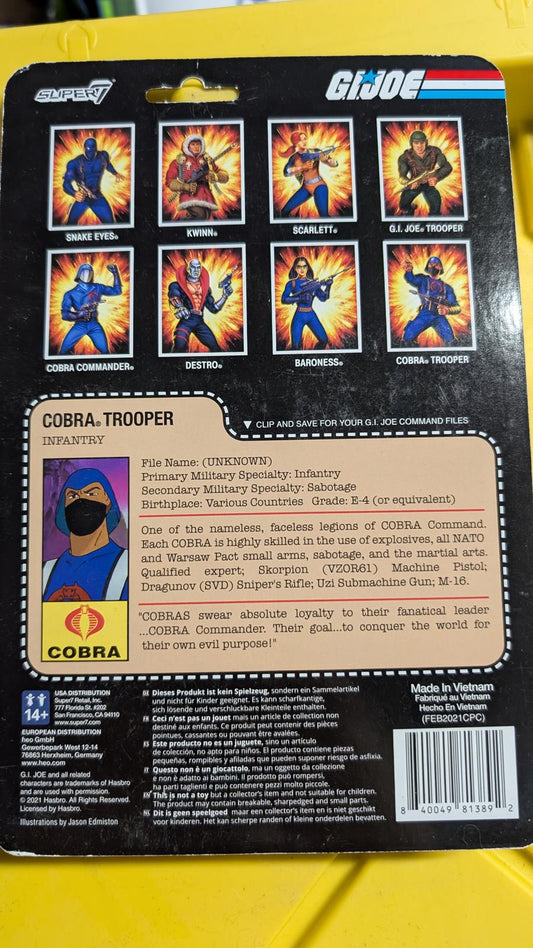 G.I. Joe Cobra Trooper Infantry Action Figure ReAction Figures