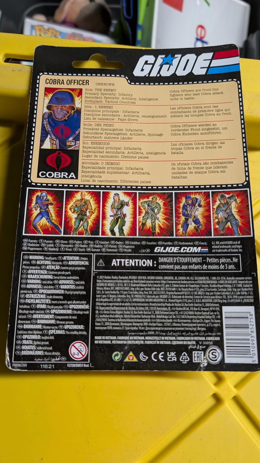 2021 Hasbro G.I. Joe Retro Cobra Officer 3.75inch Action Figure toy MOC Brandnew