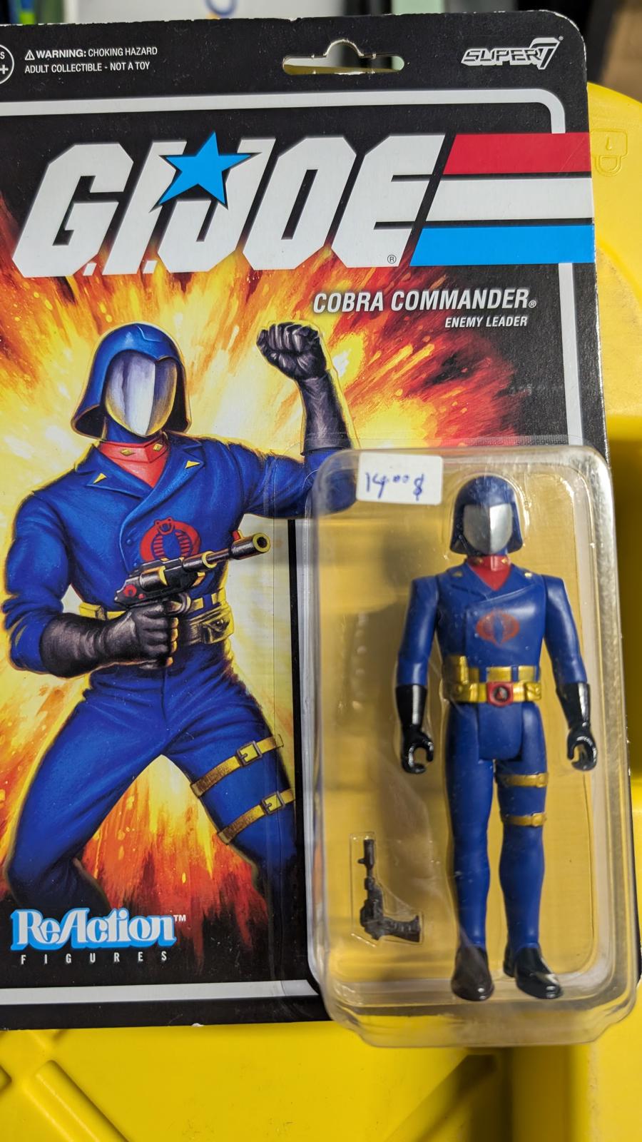 Super7 G.I. Joe Reaction Figures Cobra Commander 3.5 " Action Figure Enemy Leadr