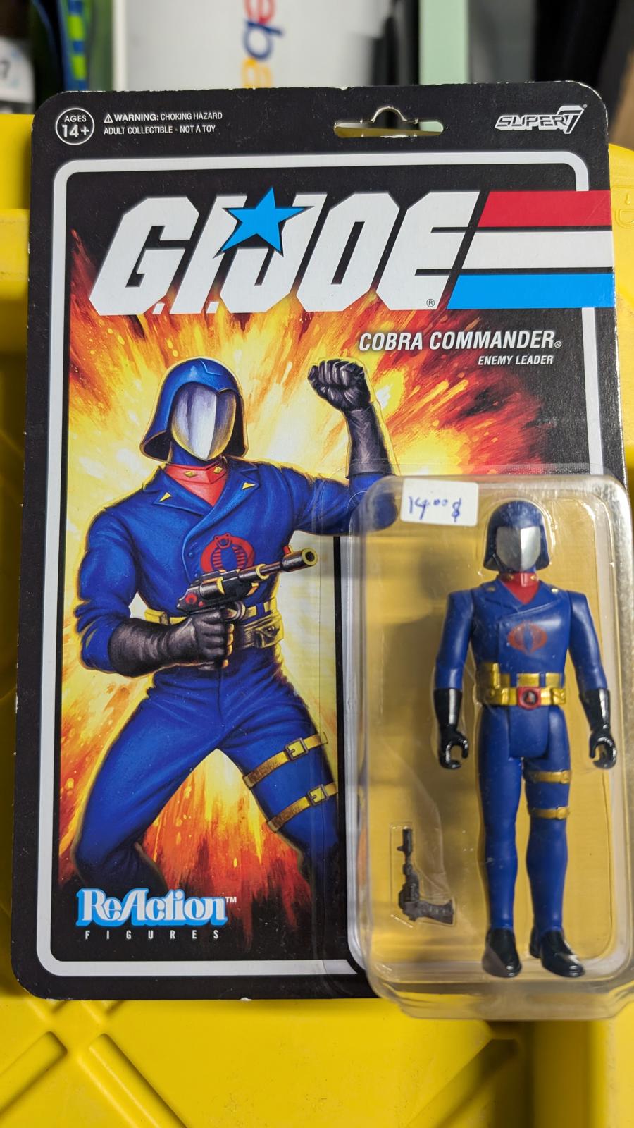 Super7 G.I. Joe Reaction Figures Cobra Commander 3.5 " Action Figure Enemy Leadr
