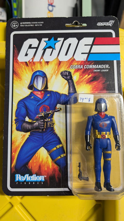 Super7 G.I. Joe Reaction Figures Cobra Commander 3.5 " Action Figure Enemy Leadr