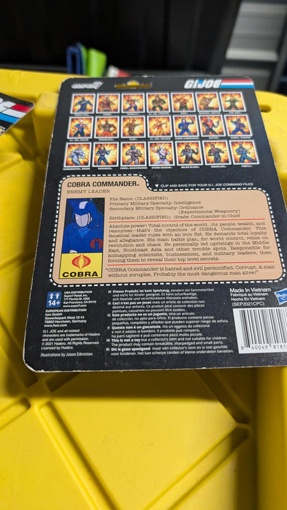 Super7 G.I. Joe Reaction Figures Cobra Commander 3.5 " Action Figure Enemy Leadr