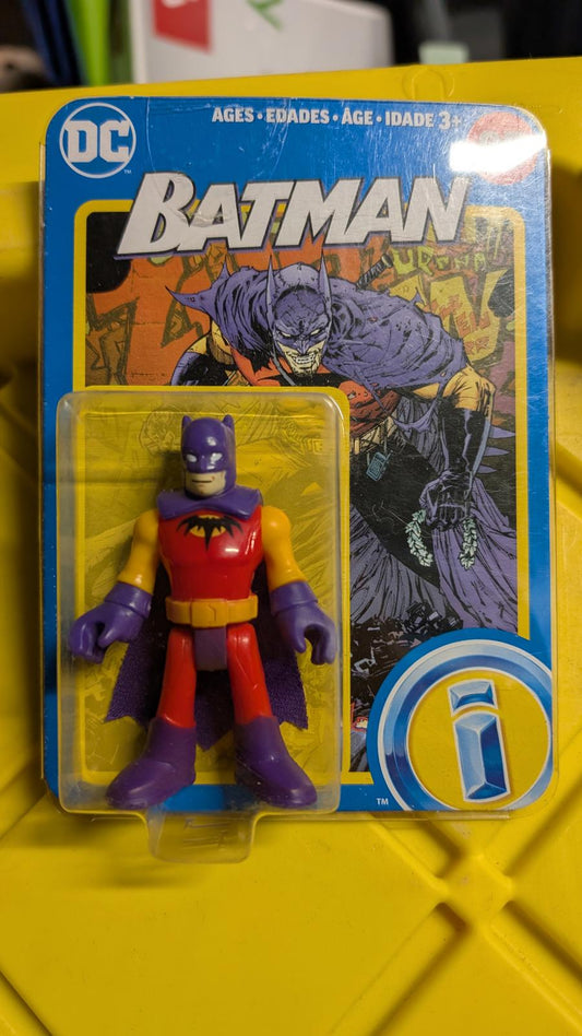 Vintage DC Batman Action Figure with Packaging on card IMAGINEXT Red purple suit