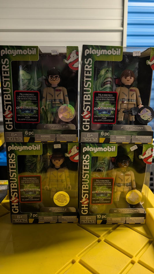 Playmobil Ghostbusters Limited Edition Lot 4 Figures Spengler Venkman Stantz NIB