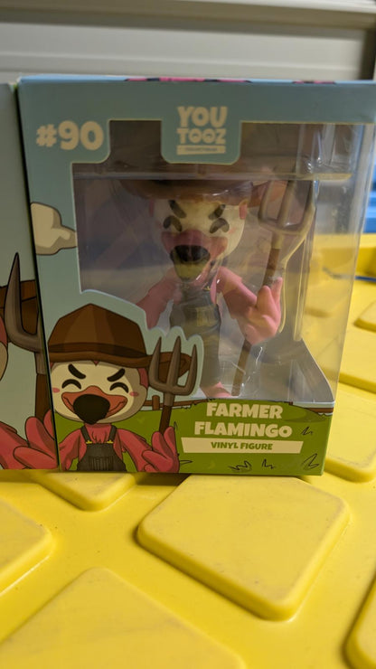 Farmer Flamingo Youtooz #90 Vinyl Figurine Limited Edition New