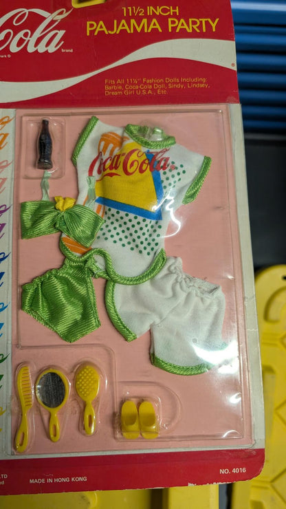 Coca-Cola 11 1/2 Inch Pajama Party Fashion Doll Outfit BBI 1986 NO.4016