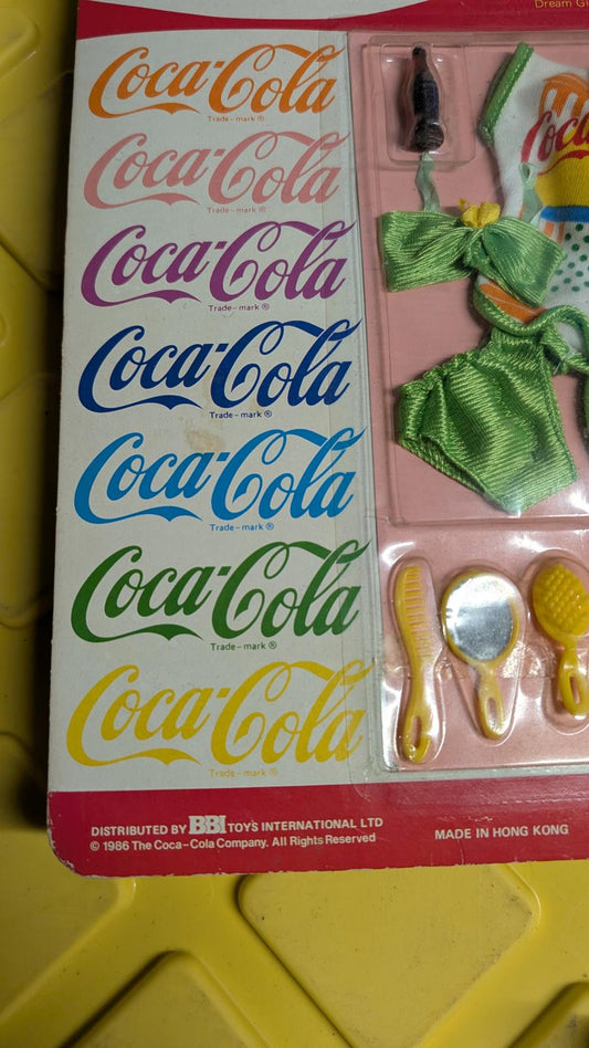 Coca-Cola 11 1/2 Inch Pajama Party Fashion Doll Outfit BBI 1986 NO.4016