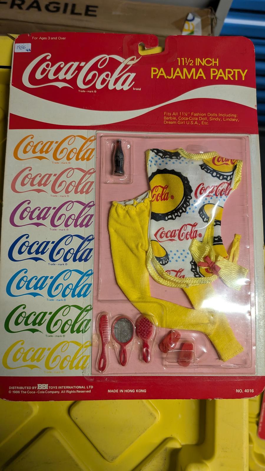 Coca-Cola 11½ Inch Pajama Party Doll Outfit by BBI Toys International Ltd 1986