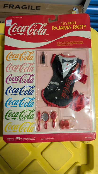 Vintage Coca-Cola 11½ Inch Pajama Party Doll Outfit Set No.4016 1986 BBI