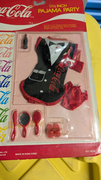 Vintage Coca-Cola 11½ Inch Pajama Party Doll Outfit Set No.4016 1986 BBI