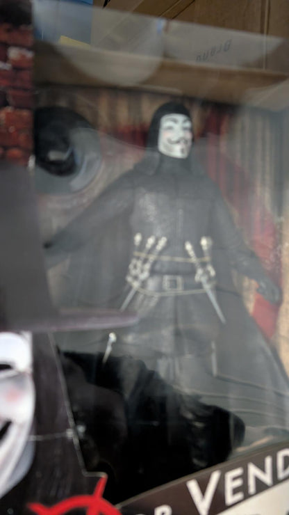 V for Vendetta 'V' 12" Action Figure with Sound Button Neca DC COMICS 2007