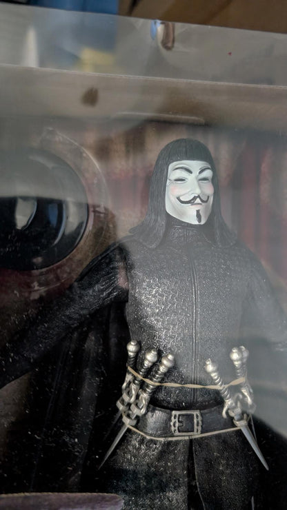 V for Vendetta 'V' 12" Action Figure with Sound Button Neca DC COMICS 2007